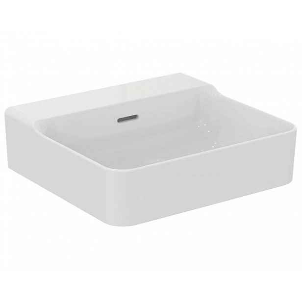 Ideal Standard Conca Ceram - Umyvadlo na desku 50x45 cm, s přepadem, bez otvoru pro baterii, bílá T381401