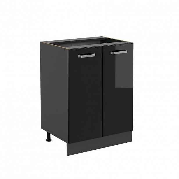 Vicco SPODNÍ SKŘÍŇKA KUCHYŇSKÉ LINKY R-Line Černý vysoký lesk 60 cm bez pracovní desky