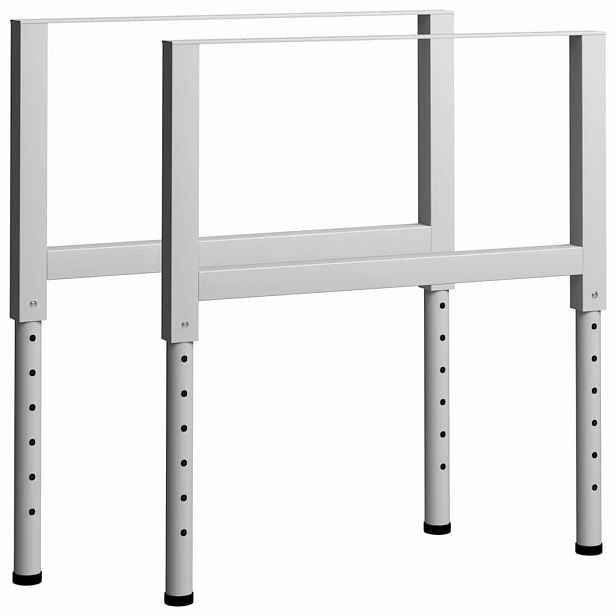 vidaXL Nastavitelné rámy pracovního stolu 2 ks kov 85 x (69–95,5) cm