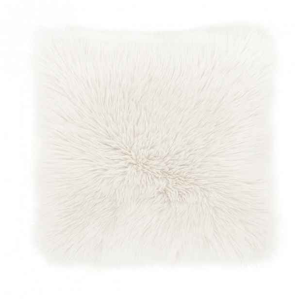 Bílý polštář Tiseco Home Studio Sheepskin, 45 x 45 cm