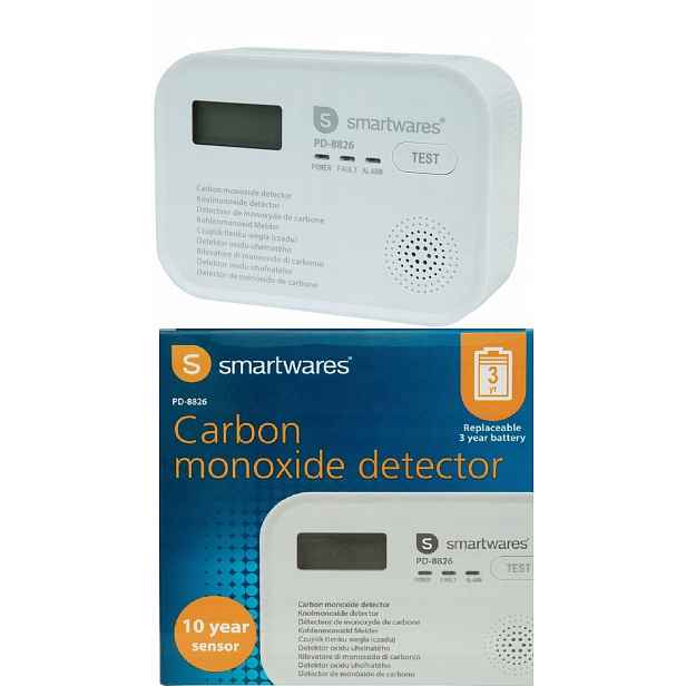 Detektor Oxidu Uhelnatého Detektor Oxidu Uhelnatého Smartwares PD-8826 Hlasitý Led Alarm