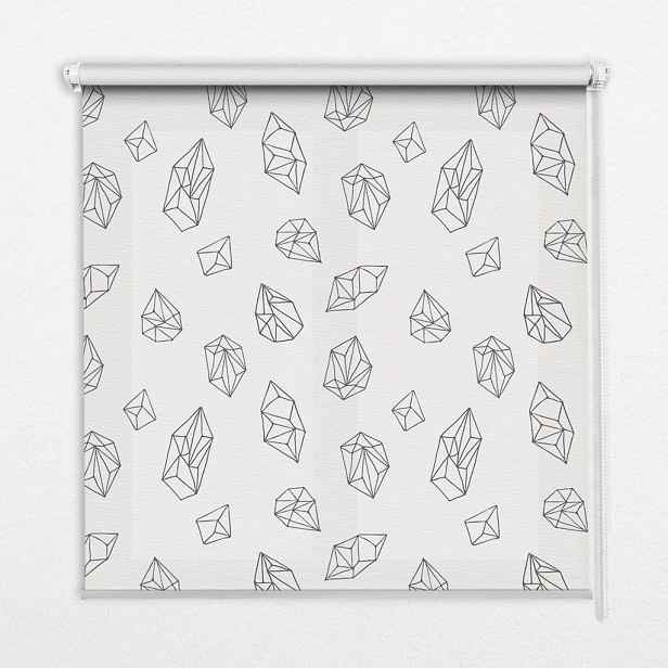 TULUP VNITŘNÍ roleta - okenní roleta - roleta - 70x140 cm - Geometrické tvary