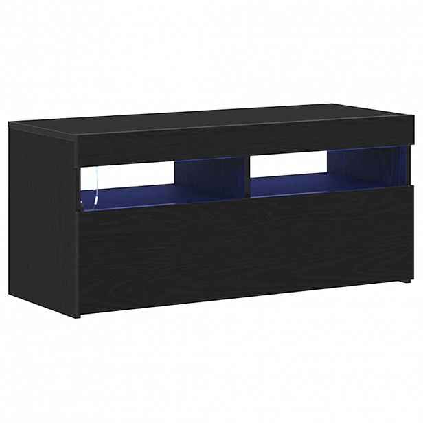 vidaXL Televizní skříň 90 x 35 x 40 cm Černý dub Kompozitní dřevo