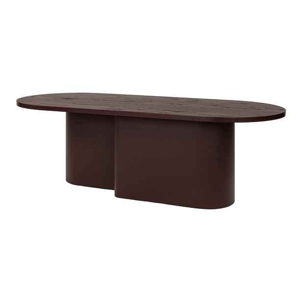 Vínový konferenční stolek s deskou v dubovém dekoru 50x115 cm Looi – noo.ma
