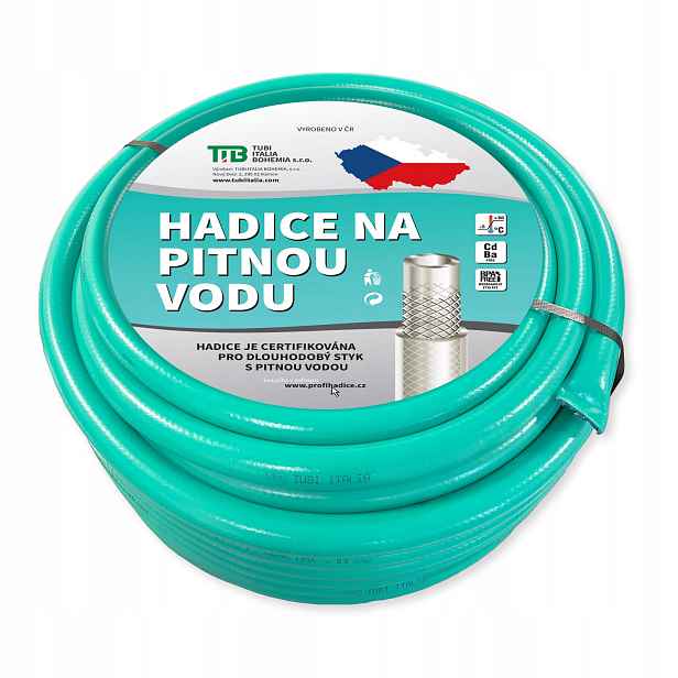 Hadice na pitnou vodu zelená 12,5x17 mm 50 m