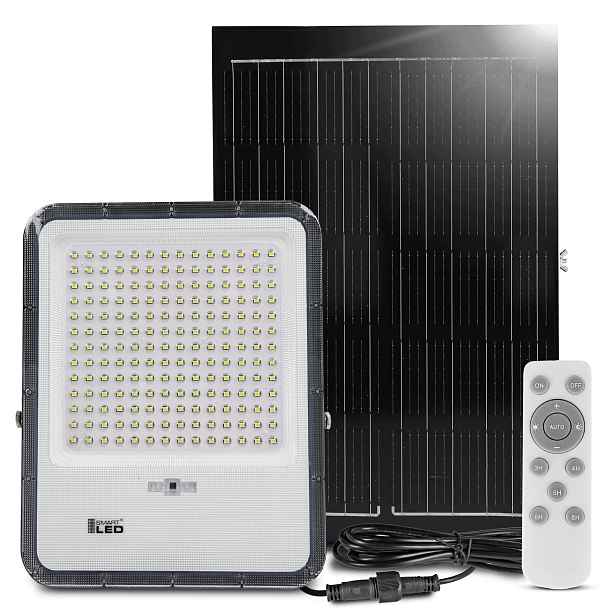 Led reflektor Halogen Solární 400W Snímač soumraku Dálkový Ovladač Venkovní