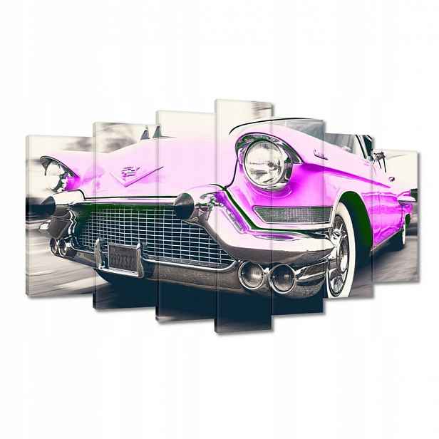 Obrazy 140x80 Růžový Cadillac