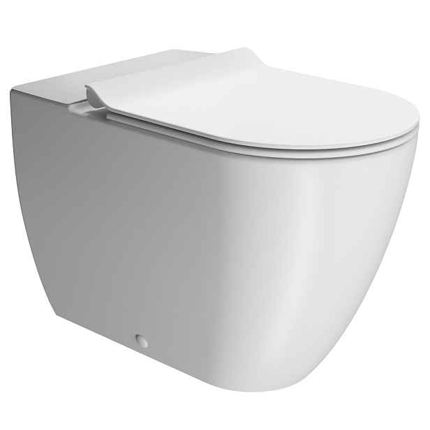 GSI PURA WC mísa kombi spodní/zadní odpad, Swirlflush, 36x63cm, bílá dual-mat