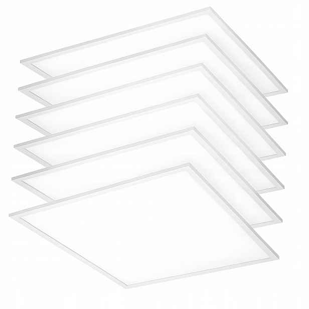 Led Panel Stropní 60x60cm Stropní Svítidlo kazetový Bílý svítidlo Rám pro zapuštění x6