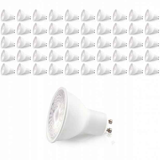50x Žárovka Premium Led GU10 5W Barva Studená 6500K Lls dioda Samsung