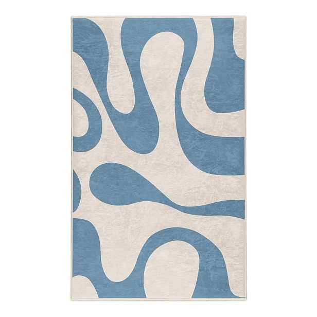 Modrý pratelný koberec 60x100 cm Blue Latte – Mila Home