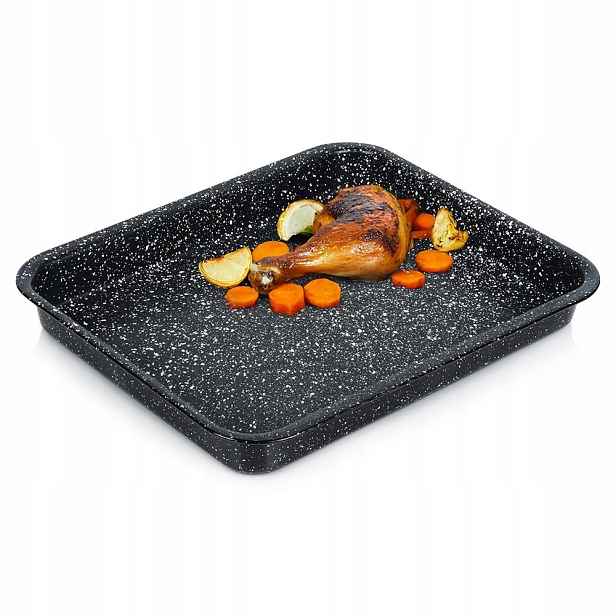 Pekáč granitový obdélníkový 4 l 39,5x33,5x4,5 cm, černý