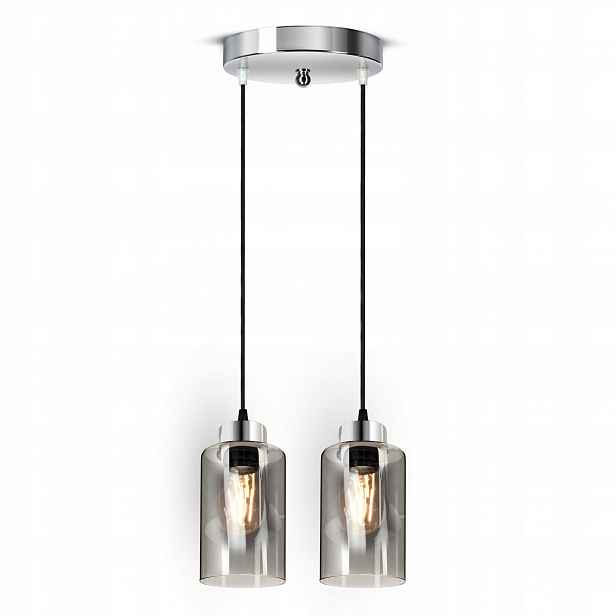 Závěsná stropní lampa Chrom Skleněná lampa Tube 540-EZ2 Led E27