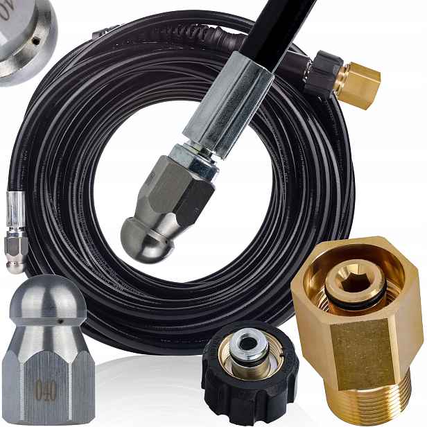 Hadice Na Čištění Kanalizace 20 M Pro Karcher Hd Hds Easy!lock M22 Šedá