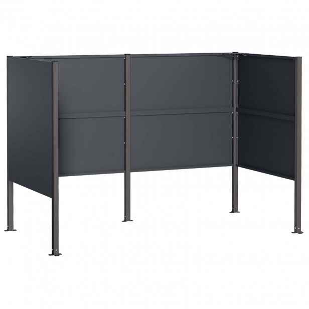 vidaXL Zástěna na popelnice 167 x 85 x 113 cm Ocel Antracitová