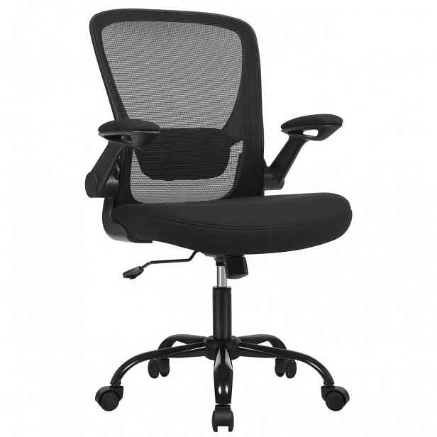 Kancelářská otočná židle ergonomická a pevná herní židle Songmics, černá