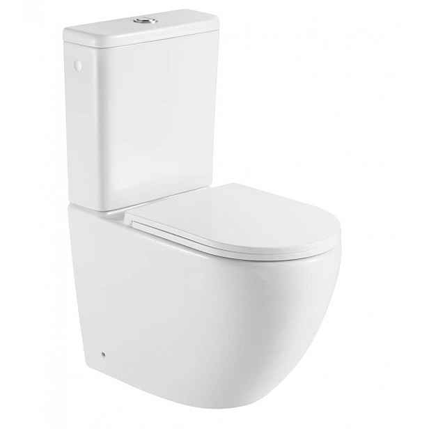 kielle Oudee - WC kombi set s nádržkou a sedátkem softclose, Vortex Rimless, bílá 30202010
