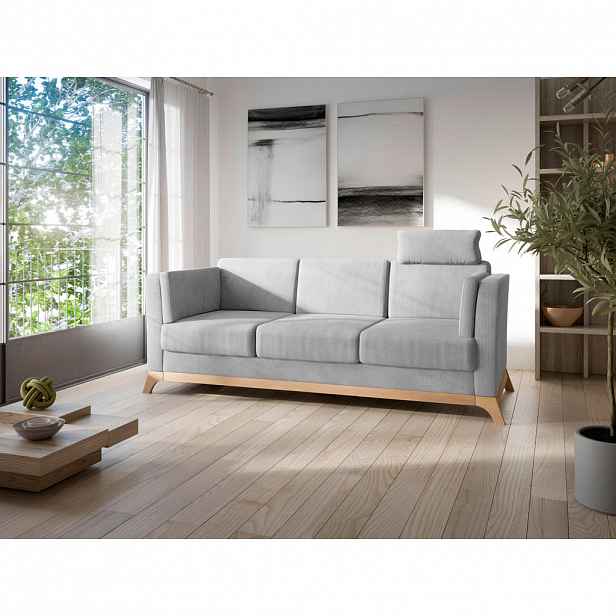 Sit & More TŘÍMÍSTNÁ POHOVKA, textil, barvy stříbra