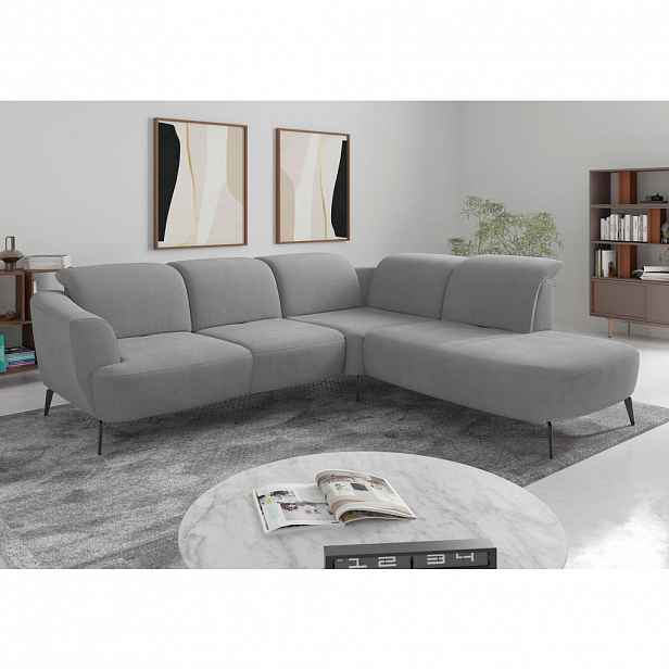 Sit & More ROHOVÁ SEDAČKA, textil, šedá
