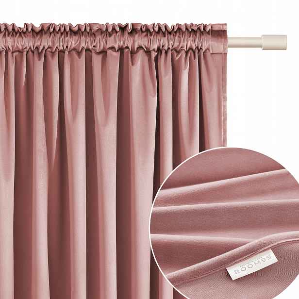 ROOM99 Závěs 180x280 indická růžová připravená na pásce wave Bianca