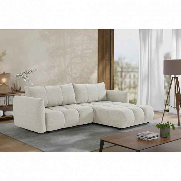 Livetastic ROHOVÁ ROZKLÁDACÍ POHOVKA, plast, textil, kompozitní dřevo, béžová
