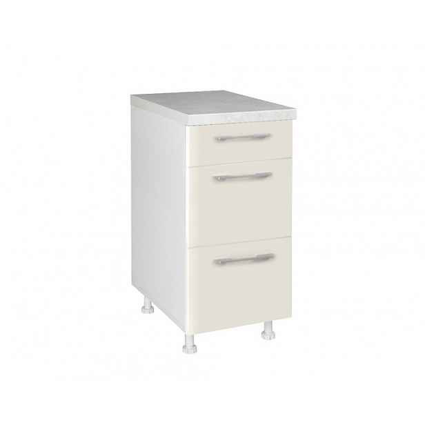 Spodní skříňka IN MDF D40 3F B - béžová lesk