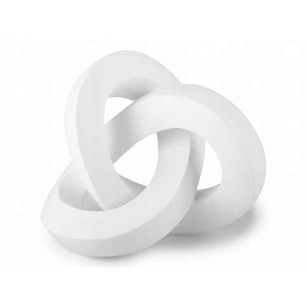 Figurka Knots bílá matná, výška 12 cm
