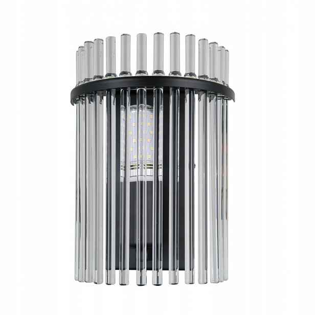 Merto WL-40930-1A-BK Moderní černá nástěnná lampa ve stylu glamour