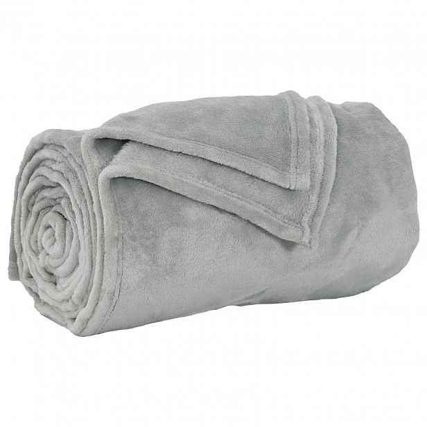 vidaXL Přehoz Šedá 150 x 200 cm 0.78 kg Fleece