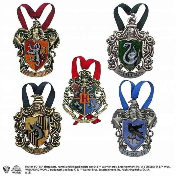 Závěsné ozdoby kovové erby, Harry Potter