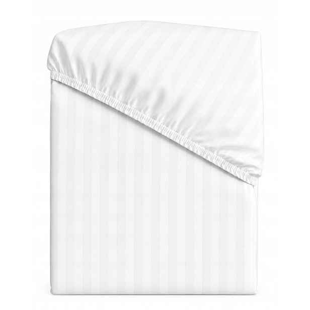 Prostěradlo Damašek 1 cm gumička 140x200x35 100%BAVLNA Vysoké
