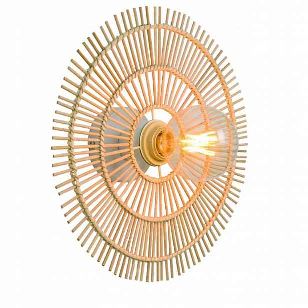 Nástěnná lampa boho, přírodní, boho bambusová nástěnná lampa