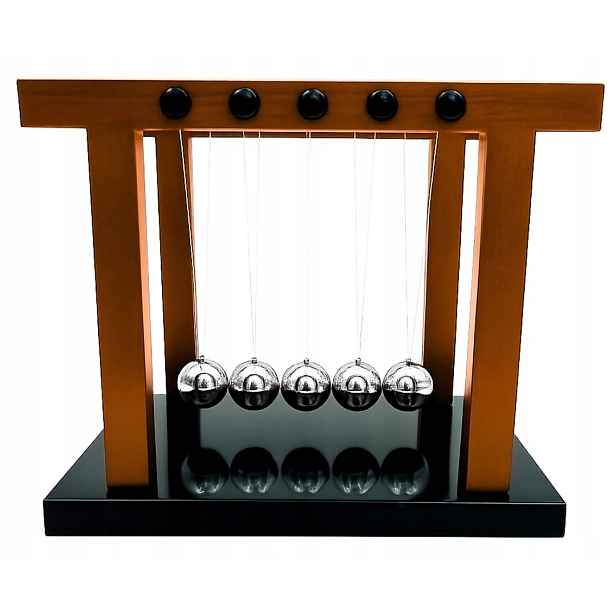 Newtonovy koule Premium Velké na dřevěném podstavci Dekorace psacího stolu YG1300F