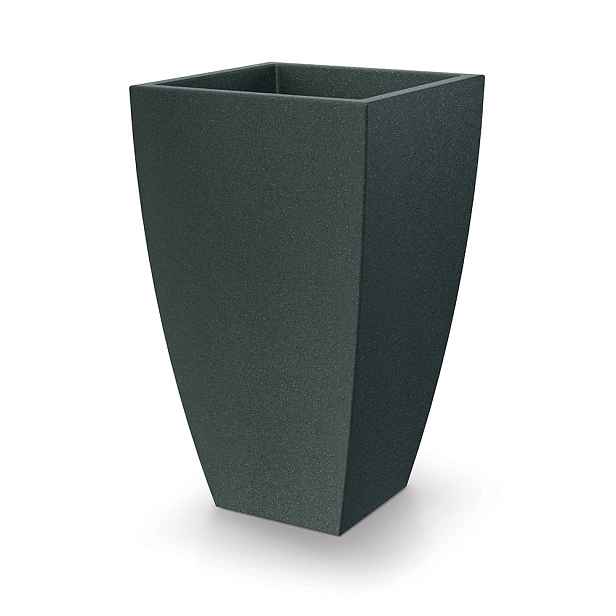 Prosperplast Plastový květináč MOODAS SQUARE černý granit, varianta 70 cm