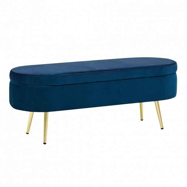 Urban Meuble ÚLOŽNÁ TRUHLA samet a zlato 110 cm