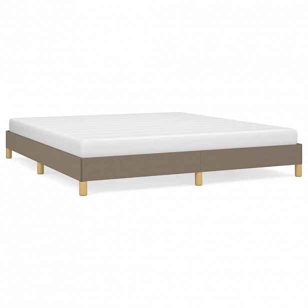 vidaXL Rám postele bez matrace taupe 180 x 200 cm textil