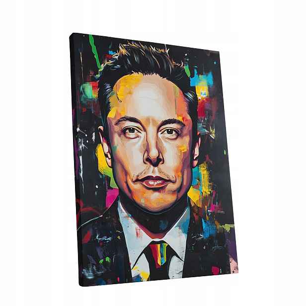 Obraz na plátně Portrét Elon Musk v obývacím pokoji Elona Muska dárek 60x80