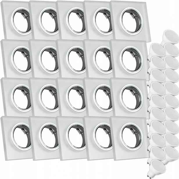 20X Skleněná Lampička Moderní Kulaté Stropní Svítidlo Kolo Silné Sklo Námraza Led Žárovka 5W