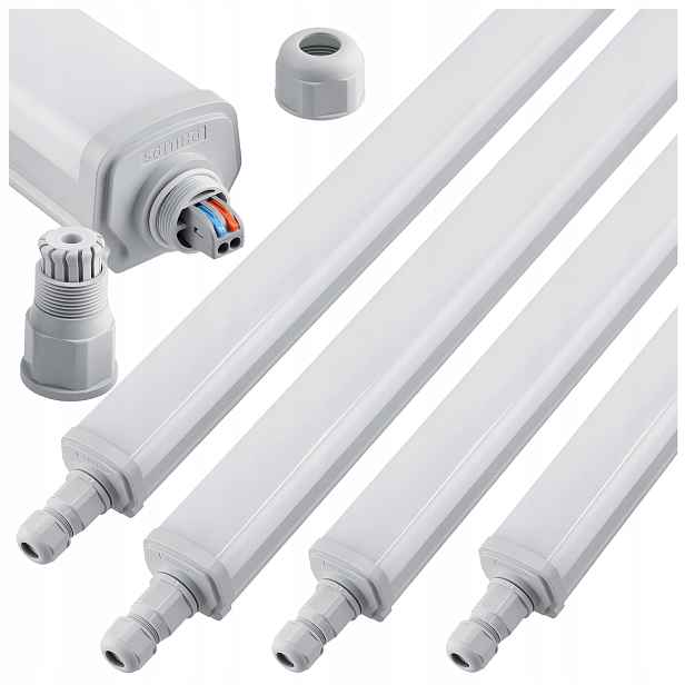 4x Led lampa Hermetická vzduchotěsná 120 cm 30 W 3600 lm 4000 K Neutrální