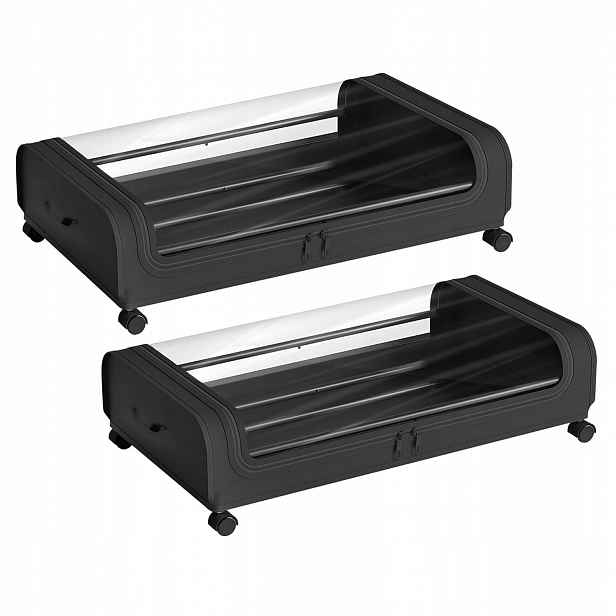 Organizér Pod Postel 78,5X44 CM Pro Uložení Ložního Prádla Se Zámkem, 2 Ks
