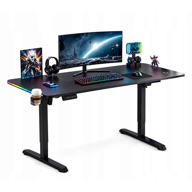 Elektrický herní stůl Triadyn GameBase Rgb 1407 140x70 cm Carbon