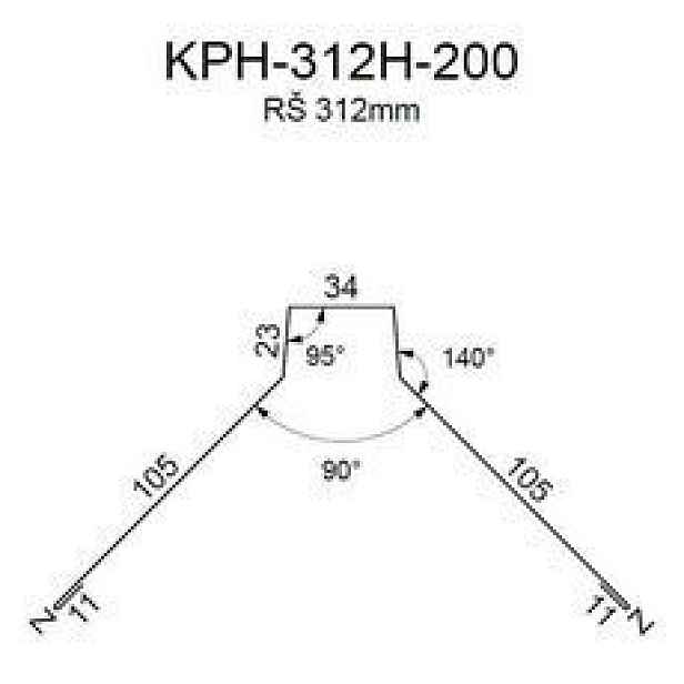 Hřebenáč RS312H-90 SP25 RAL7035 0,50mm 2bm