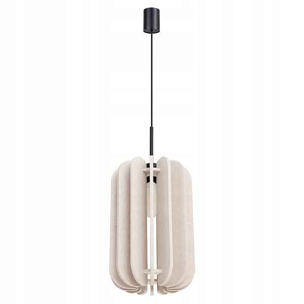 Sollux Lighting Mula závěsná lampa béžová filcová Ø27 cm 1xE27 15W