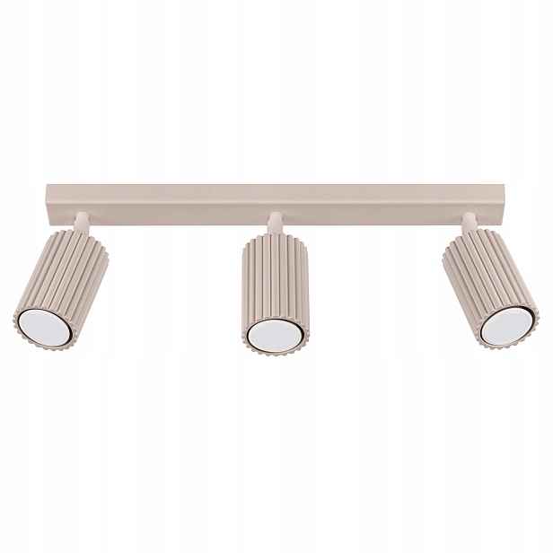 Sollux Stropní svítidlo taupe s vroubkovanými reflektory 3xGU10 10W Karbon