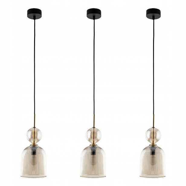 Tk Lighting Sada 3x Převis Stropní Svítidlo Kov Oranžová E14 pro