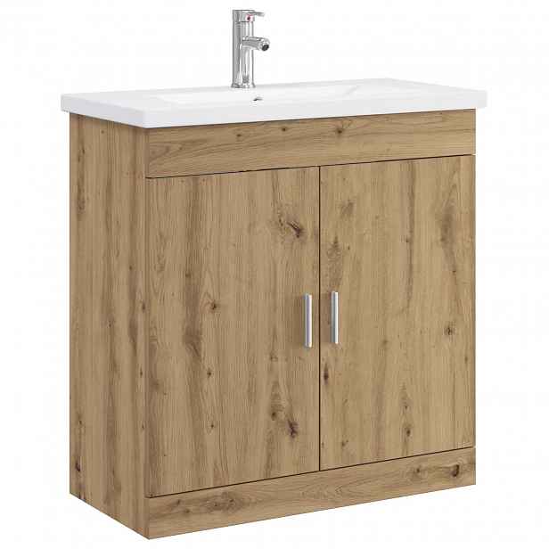 vidaXL Sada koupelnového nábytku Dub artisan 81 x 40 x 84,5 cm