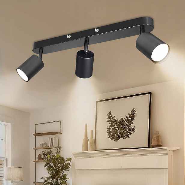Stropní Led reflektor 3xGU10 Černý Mat Lampa Spot Pohyblivá Loft