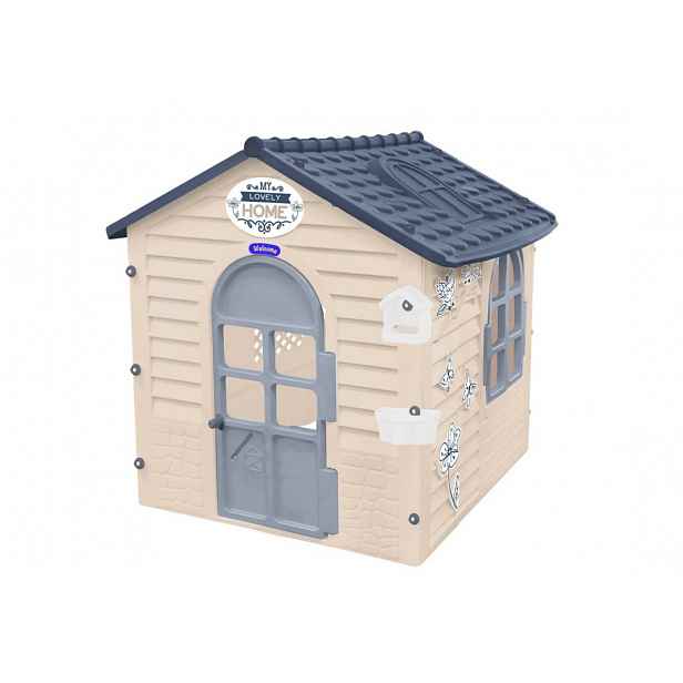 Mochtoys Domek dětský zahradní s kytičkami 120x120x120cm plast