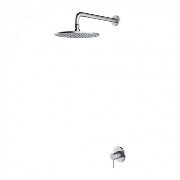 OMNIRES Y - Set sprchové podomítkové baterie a horní sprchy, s tělesem, průměr 25 cm, kartáčovaný nikl SYSY36NI