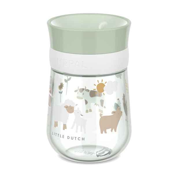 Světle zelený plastový dětský hrnek 300 ml Little Farm by Little Dutch – Mepal